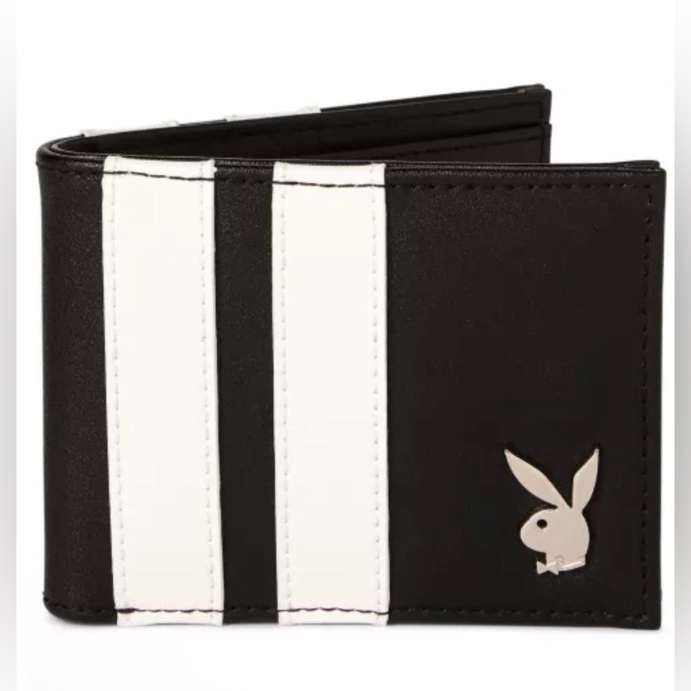 PLAYBOY Black and White Bifold Wallet- NWT